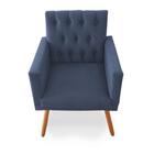 Kit 01 Namoradeira 02 Poltronas Nina Capitonê Azul Marinho