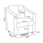 Kit 01 Namoradeira 02 Poltronas Tilla Bege