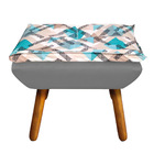 Kit 01 Namoradeira Com 01 Poltrona E 01 Puff Opala D33 Pés Pa