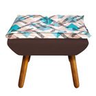 Kit 01 Namoradeira Com 01 Poltrona E 01 Puff Opala D33 Pés Pa