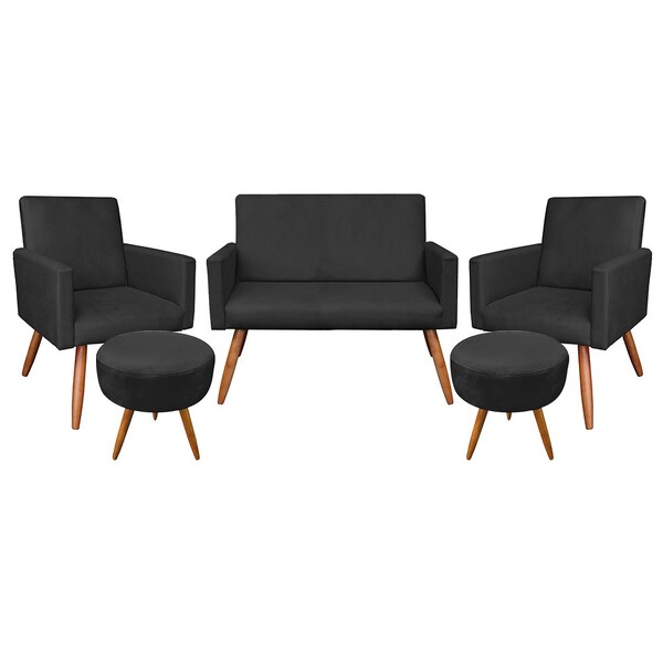 Kit 01 Namoradeira Com 02 Poltronas E 02