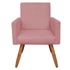 Kit 01 Namoradeira Com 02 Poltronas E 02 Puffs Larissa Suede