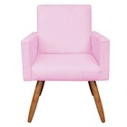 Kit 01 Namoradeira Com 02 Poltronas E 02 Puffs Larissa Suede