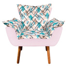 Kit 01 Namoradeira Com 02 Poltronas E 02 Puffs Opala D33 Pés