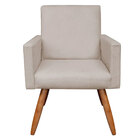 Kit 01 Namoradeira Com 02 Poltronas Nina Premium Suede Bege