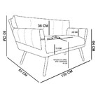 Kit 01 Namoradeira E 01 Poltrona Anitta Corino Pés Palito Cas