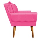 Kit 01 Namoradeira E 01 Poltrona Anitta Corino Pés Palito Cas