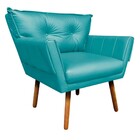 Kit 01 Namoradeira E 01 Poltrona Anitta Corino Pés Palito Cas