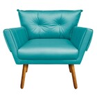 Kit 01 Namoradeira E 01 Poltrona Anitta Corino Pés Palito Cas