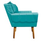 Kit 01 Namoradeira E 01 Poltrona Anitta Corino Pés Palito Cas