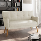 Kit 01 Namoradeira E 01 Poltrona Anitta Linho Pés Palito Cast