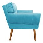 Kit 01 Namoradeira E 01 Poltrona Anitta Suede Pés Palito Cast