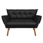 Kit 01 Namoradeira E 01 Poltrona Giratória Anitta Corino Base