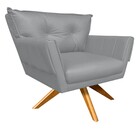 Kit 01 Namoradeira E 01 Poltrona Giratória Anitta Corino Base