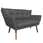 Kit 01 Namoradeira E 01 Poltrona Giratória Anitta Corino Base