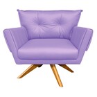 Kit 01 Namoradeira E 01 Poltrona Giratória Anitta Corino Base