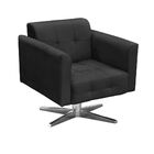 Kit 01 Namoradeira E 01 Poltrona Giratória Elisa Suede Base E