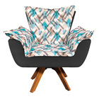 Kit 01 Namoradeira E 01 Poltrona Giratória Opala Suede Com D3