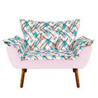 Kit 01 Namoradeira E 01 Poltrona Giratória Opala Suede Com D3