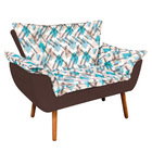 Kit 01 Namoradeira E 01 Poltrona Giratória Opala Suede Com D3