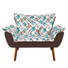 Kit 01 Namoradeira E 01 Poltrona Giratória Opala Suede Com D3