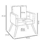 Kit 01 Namoradeira E 01 Poltrona Larissa Estampado Pés Palito
