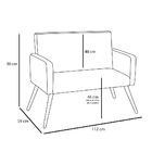 Kit 01 Namoradeira E 01 Poltrona Larissa Estampado Pés Palito