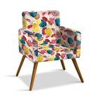 Kit 01 Namoradeira E 01 Poltrona Larissa Estampado Pés Palito