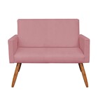 Kit 01 Namoradeira E 01 Poltrona Larissa Suede Pés Palito Cas