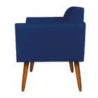 Kit 01 Namoradeira E 01 Poltrona Marisa Suede Azul Marinho Ba
