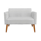 Kit 01 Namoradeira E 01 Poltrona Marisa Suede Base Giratoria