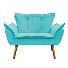 Kit 01 Namoradeira E 01 Poltrona Opala Corino Pés Palito Cast