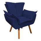 Kit 01 Namoradeira E 01 Poltrona Opala Corino Pés Palito Cast