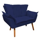 Kit 01 Namoradeira E 01 Poltrona Opala Corino Pés Palito Cast