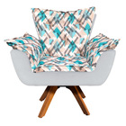 Kit 01 Namoradeira E 01 Poltrona Opala D33 Base Giratória De