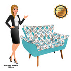 Kit 01 Namoradeira E 01 Poltrona Opala D33 Pés Palito Castanh