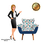 Kit 01 Namoradeira E 01 Poltrona Opala D33 Pés Palito Castanh