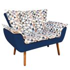 Kit 01 Namoradeira E 01 Poltrona Opala D87 E Suede Pés Palito