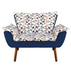 Kit 01 Namoradeira E 01 Poltrona Opala D87 E Suede Pés Palito