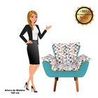 Kit 01 Namoradeira E 01 Poltrona Opala D87 E Suede Pés Palito