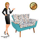 Kit 01 Namoradeira E 01 Poltrona Opala D87 E Suede Pés Palito