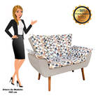 Kit 01 Namoradeira E 01 Poltrona Opala D87 E Suede Pés Palito