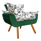 Kit 01 Namoradeira E 01 Poltrona Opala Folhas D68 E Veludo Ve