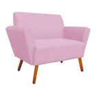 Kit 01 Namoradeira E 02 Poltrona Dora Suede Pés Palito Castan