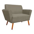 Kit 01 Namoradeira E 02 Poltrona Dora Suede Pés Palito Castan