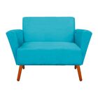 Kit 01 Namoradeira E 02 Poltrona Dora Suede Pés Palito Castan