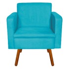 Kit 01 Namoradeira E 02 Poltrona Emilia Suede Pés Palito Cast