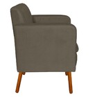 Kit 01 Namoradeira E 02 Poltrona Emilia Suede Pés Palito Cast