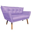 Kit 01 Namoradeira E 02 Poltronas Anitta Corino Pés Palito Ca