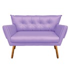 Kit 01 Namoradeira E 02 Poltronas Anitta Corino Pés Palito Ca